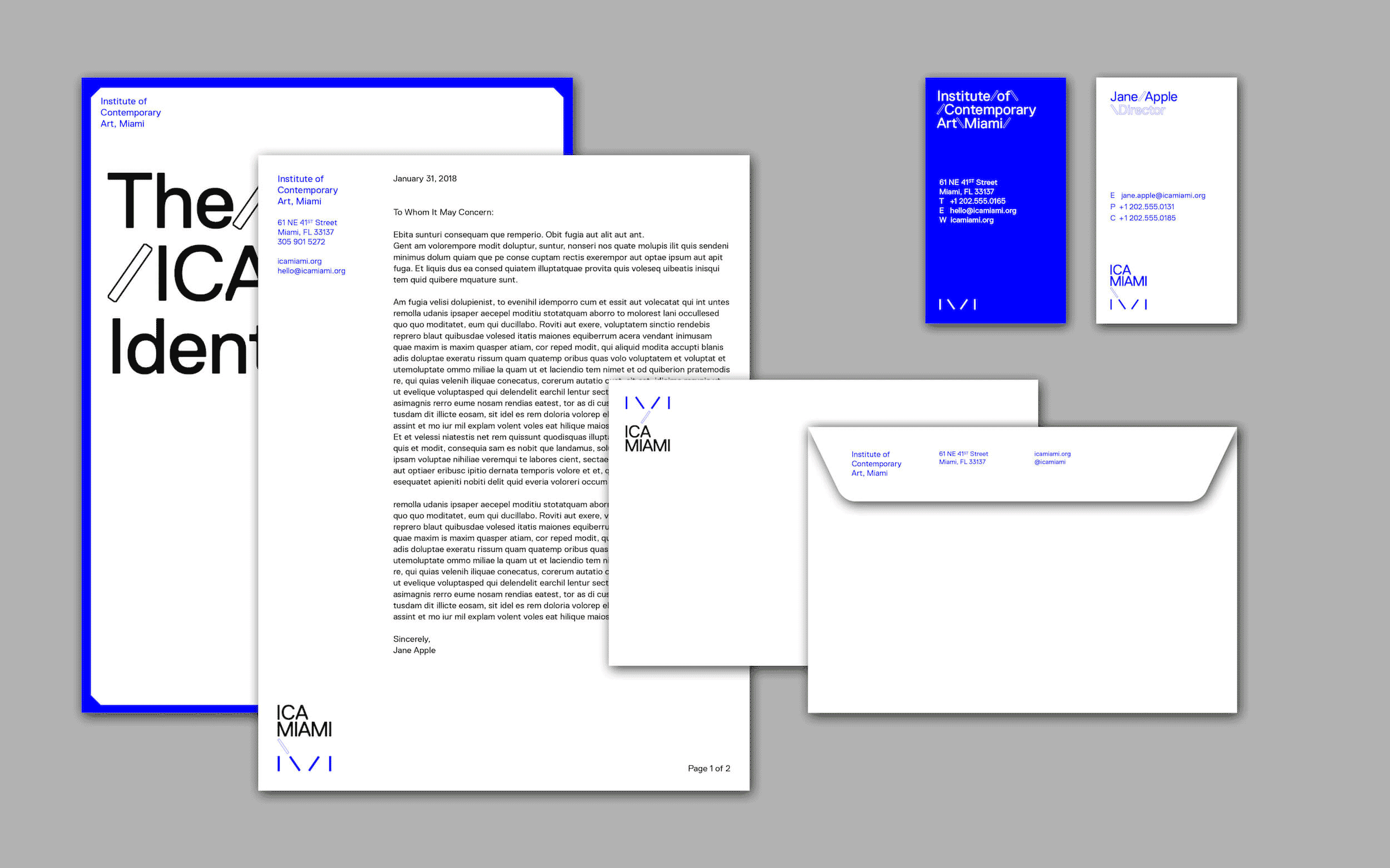Institute of Contemporary Art, Miami ICA Miami Identity System